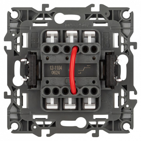 Переключатель двухклавишный без рамки Эра Эра 12 12-1104-01М