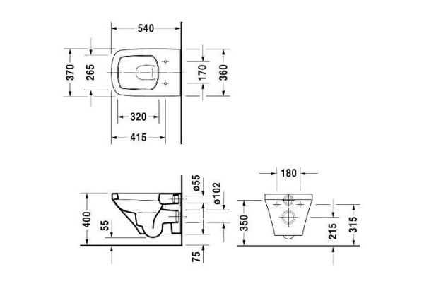 Подвесной унитаз Duravit DuraStyle 2536090000