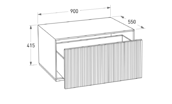 Тумба Salini Armonia 90 27A.2.900.415.02.0 никель