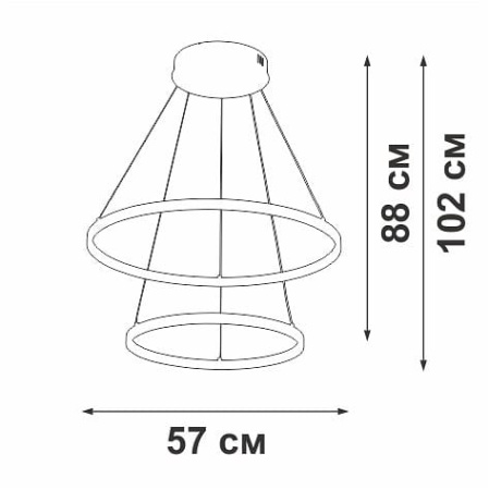 Подвесной светильник Vitaluce V2691DT V2691DT-0/2S