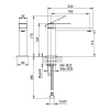 Смеситель для раковины Fantini Mint 34 93 F003WF сталь