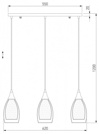 Подвесной светильник Eurosvet Cosmic 50285/3 хром