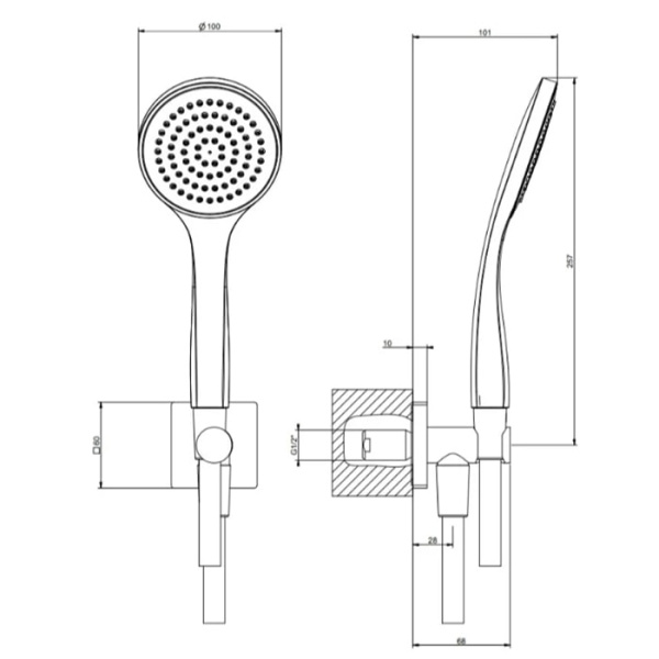Душевой комплект Gessi Rilievo 59123#031