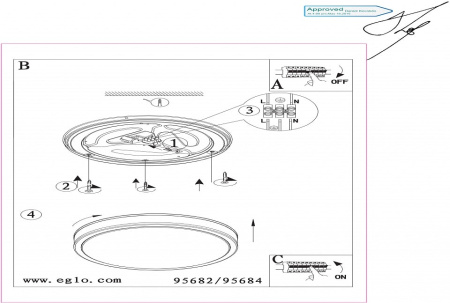 Накладной светильник Eglo Palermo 2 95682