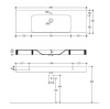 Раковина KERASAN Cento 140 3535 bi*1
