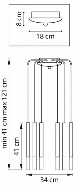 Подвесная люстра Lightstar Tubo L8T747147
