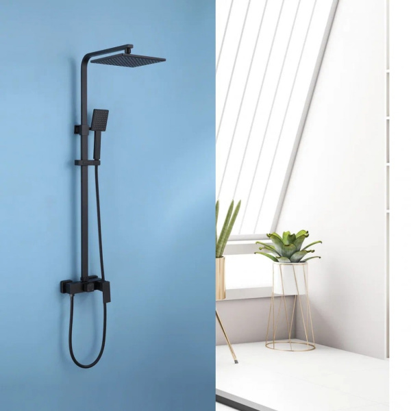 Душевая стойка Abber Daheim AF8220BL черная матовая