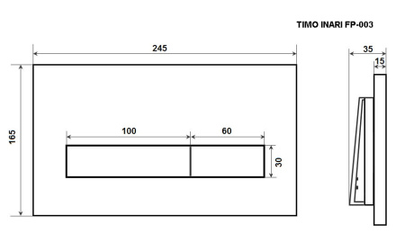 Кнопка смыва Timo Inari FP-003W