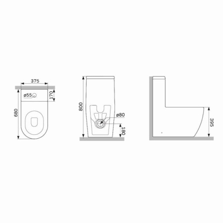 Унитаз AM.PM Func C8F8900SC с крышкой-сиденьем