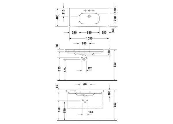 Раковина Duravit D-Code 3421000002