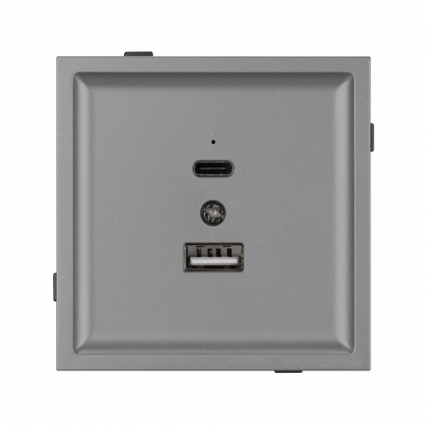 Розетка 2хUSB type A и C без рамки Arlight SCT-TENDO 054096