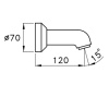 Излив для ванны Stella Box BX 09009 CR00