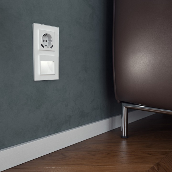 Заглушка для поста с подсветкой без рамки Werkel белый W1154101