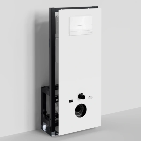 Инсталляция для унитаза WasserKRAFT Glan 66 66TLT.010.ME.WH.WH04 с кнопкой смыва, белый