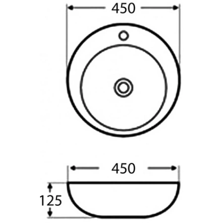 Раковина-чаша 45x45 см BelBagno BB3096