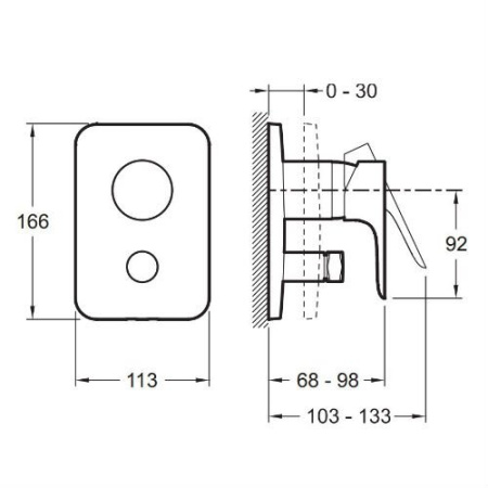 Смеситель для душа Jacob Delafon MODULO E98714-CP