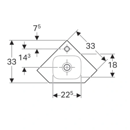 Раковина 33x33 см Geberit iCon 124729000