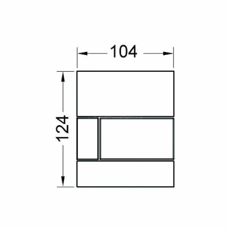 Клавиша смыва Tece square 9242801 для писсуара