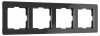 Рамка на 4 поста Werkel Acrylic (черный) W0042708