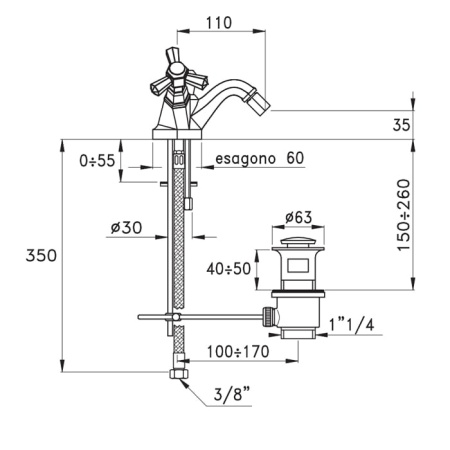 Смеситель для биде Stella Eccelsa EC 00204 AU00 золото