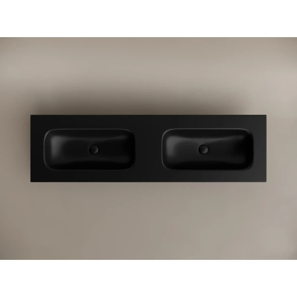 Раковина Ceramica Nova Grace CN7023MBwx 161x46 см, накладная, черный матовый