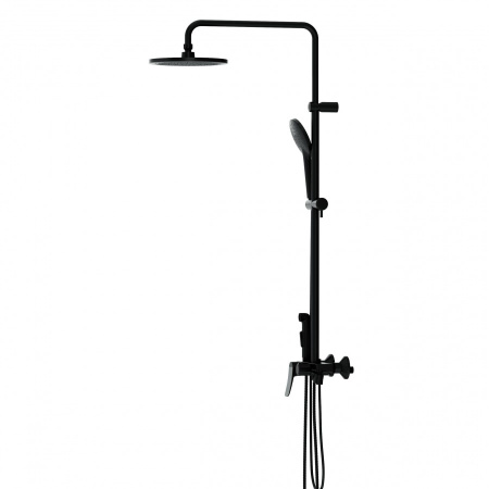 Душевая система Damixa Jupiter 977770300 со смесителем-полкой черный