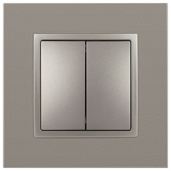 Переключатель двухклавишный без рамки Эра Эра Elegance 14-1106-16