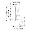 Смеситель для ванны Hansgrohe Metris 31484000