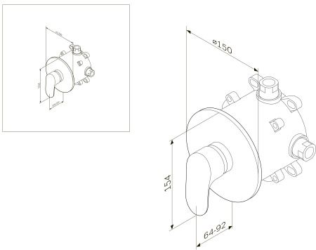 Смеситель для душа AM.PM Like F8075000 встраиваемый