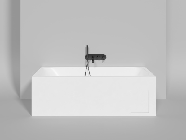 Ванна из искусственного камня Salini Orlando Kit 170х80 102116GF черная