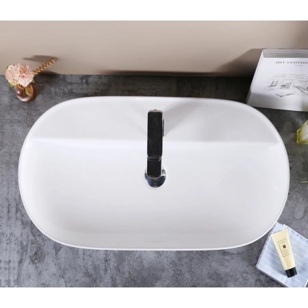 Раковина-чаша CeramaLux D1347 81,5x41 см, накладная, белый