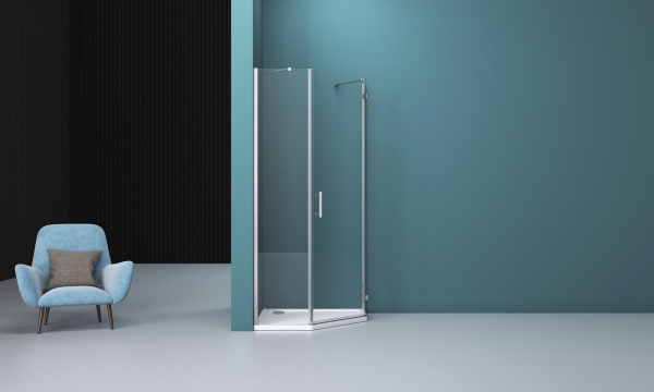 Душевой уголок BelBagno Kraft KRAFT-P-1-90-C-Cr-R
