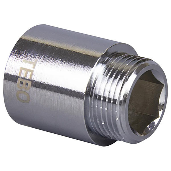 Удлинитель TEBO хромированный ВН/НАР 3/4"х 15 мм (45/360)
