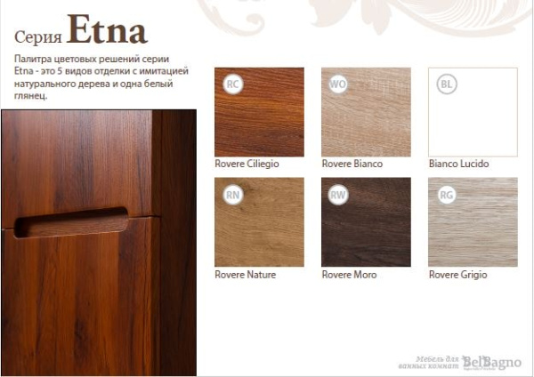 Шкаф-пенал BelBagno Etna ETNA-1500-2A-SC-BL-P-R Bianco Lucido