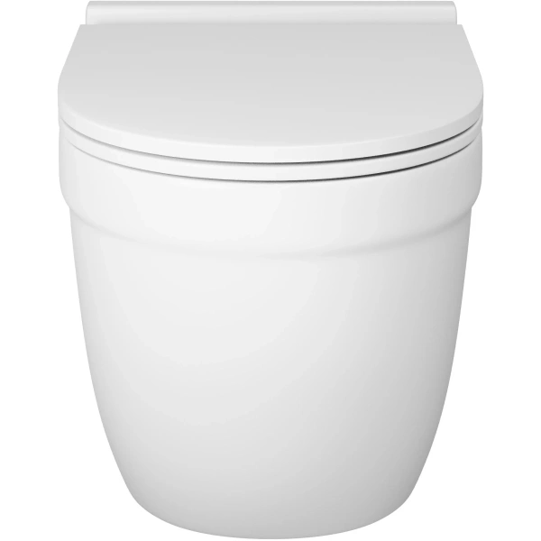 Унитаз подвесной Grossman GR-4483MSQ безободковый, торнадо, с сиденьем микролифт, белый матовый