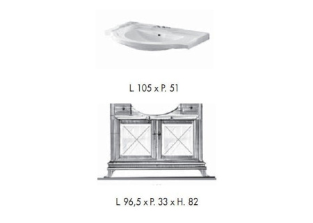 Раковина Labor Legno MARRIOT MC105