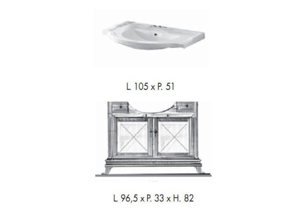 Раковина Labor Legno MARRIOT MC105