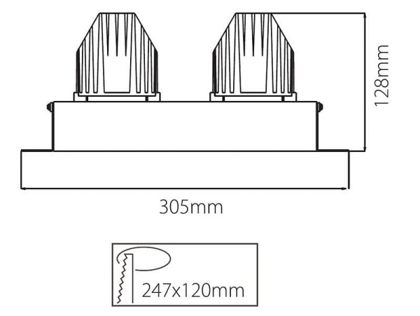 Рамка на 2 светильника Deko-Light  930096