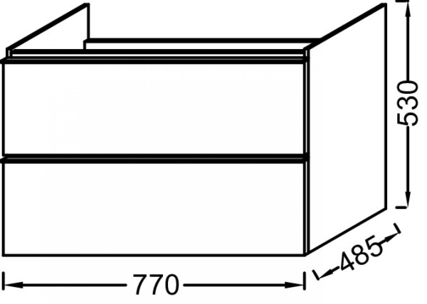Тумба под раковину 77 см Jacob Delafon Odeon Up EB895-M85 сине-зеленый матовый