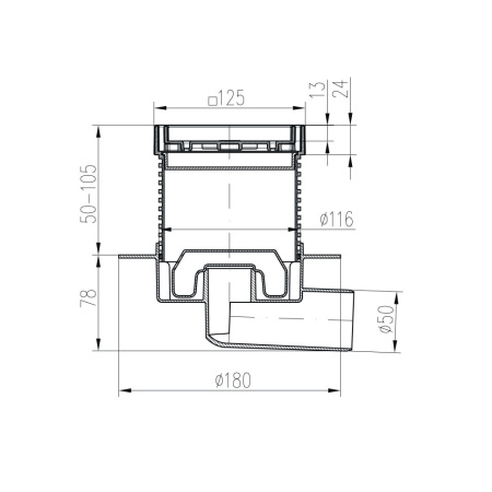 Душевой трап Paini C425XL