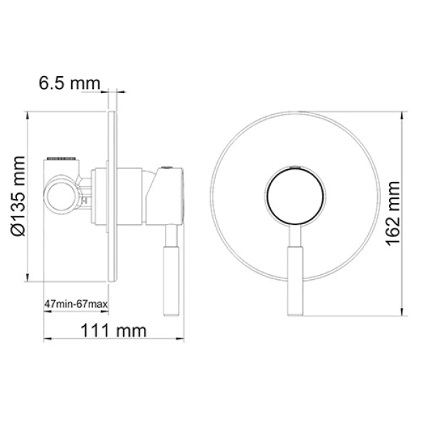 Гигиенический душ WasserKRAFT A04156 со смесителем, хром