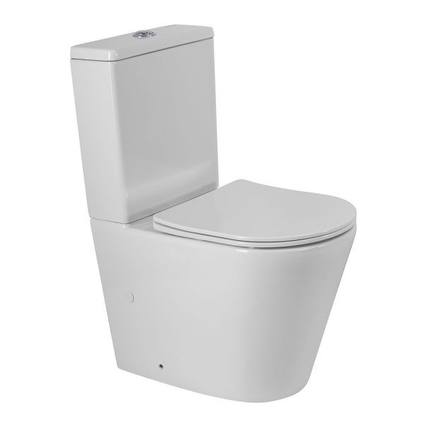 Унитаз-компакт безободковый с сиденьем и смывом TORNADO BelBagno FLAY-TOR BB2149CP-TOR/SC