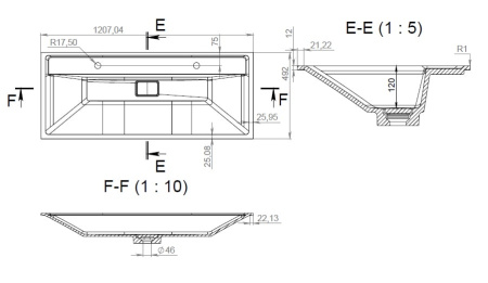 Раковина AM.PM Inspire V2.0 M50AWPC1201WG 120 см