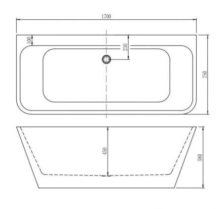 Акриловая ванна Aquanet Perfect 170х75 260050 белый