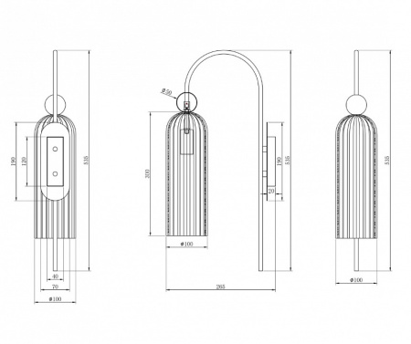 Бра Maytoni Antic MOD302WL-01GR