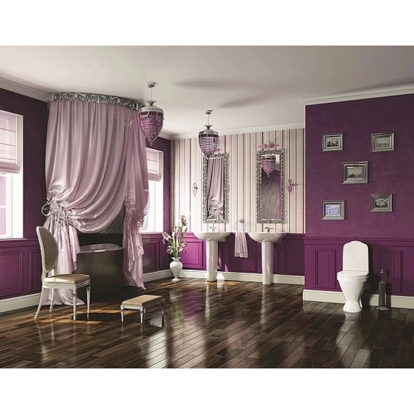 Унитаз-компакт Sanita Luxe Classic WC.CC/Classic/2-TM/WHT.G/S1 косой выпуск, с сиденьем микролифт термопласт, белый