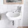 Раковина CeramaLux 9100L 43x29 см L, подвесная, белый