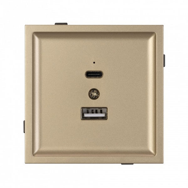 Розетка 2хUSB type A и C без рамки Arlight SCT-TENDO 054537