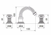 Смеситель для биде Cezares Olimp OLIMP-BBS2-02-O