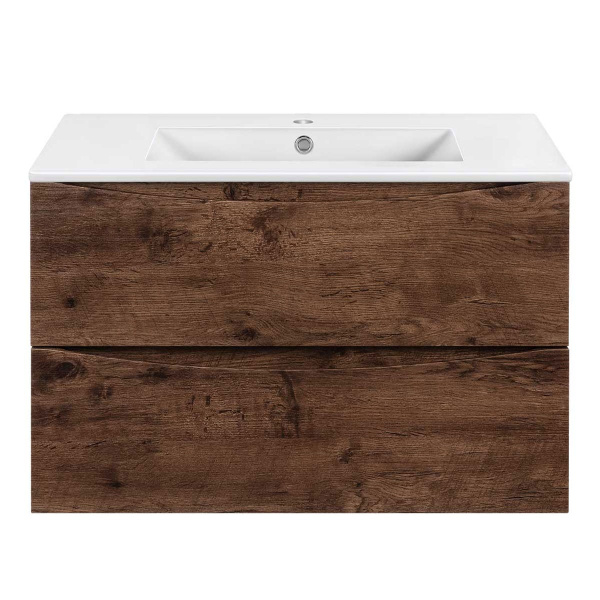 Тумба под раковину Vincea Mia Slim 80 см VMC-2MC800S1RW темное дерево